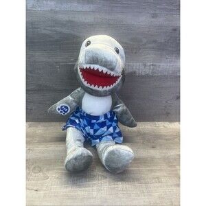 Build A Bear Shark Plush 14” Great White Toothy Smile Stuffed Animal Trunks